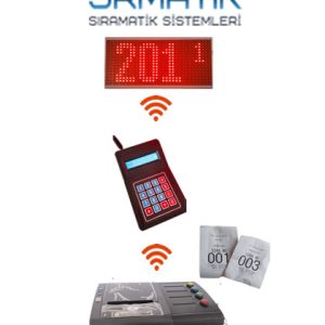 Sıramatik Gösterge - Fiş yazıcı - Çağrı Terminali (Kablosuz SET1)