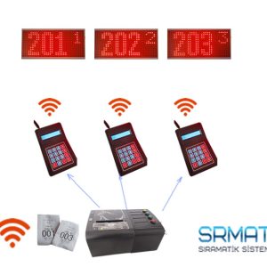 Sıramatik Gösterge - Fiş yazıcı - Çağrı Terminali (Kablosuz SET3)