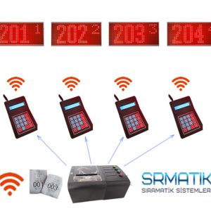 Sıramatik Gösterge - Fiş yazıcı - Çağrı Terminali (Kablosuz SET4)