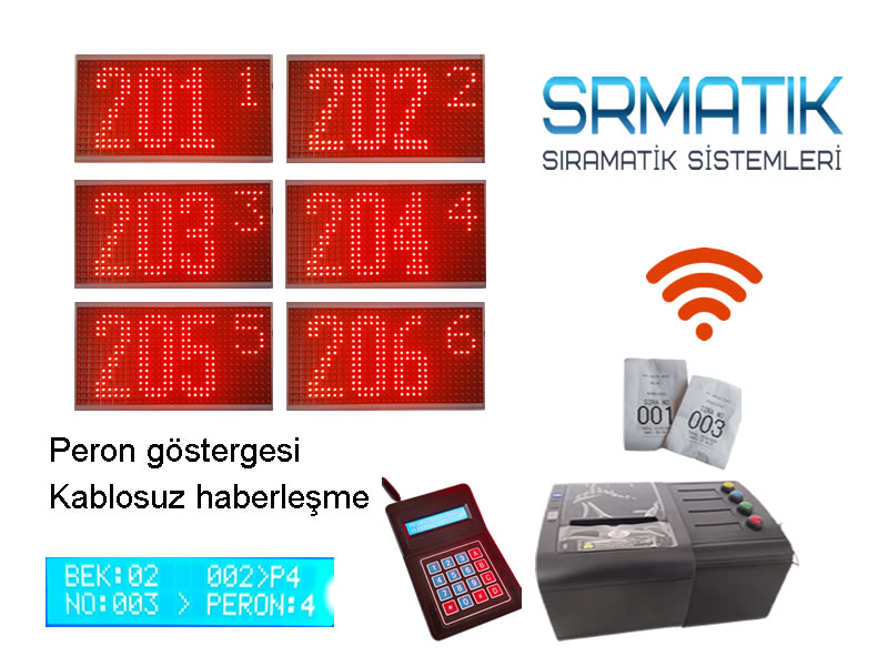 OTO Yıkama Peron Sıra Takip Numaratör / Sıramatik - SET2