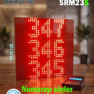3 Satır Self servis, fastfood, kafe Konuşan Numaratör – SRM23S (Kablosuz Tak-çalıştır)