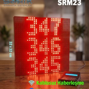3 Satır Self servis, fastfood, kafe Dijital Numaratör – SRM23 (Kablosuz Tak-çalıştır)